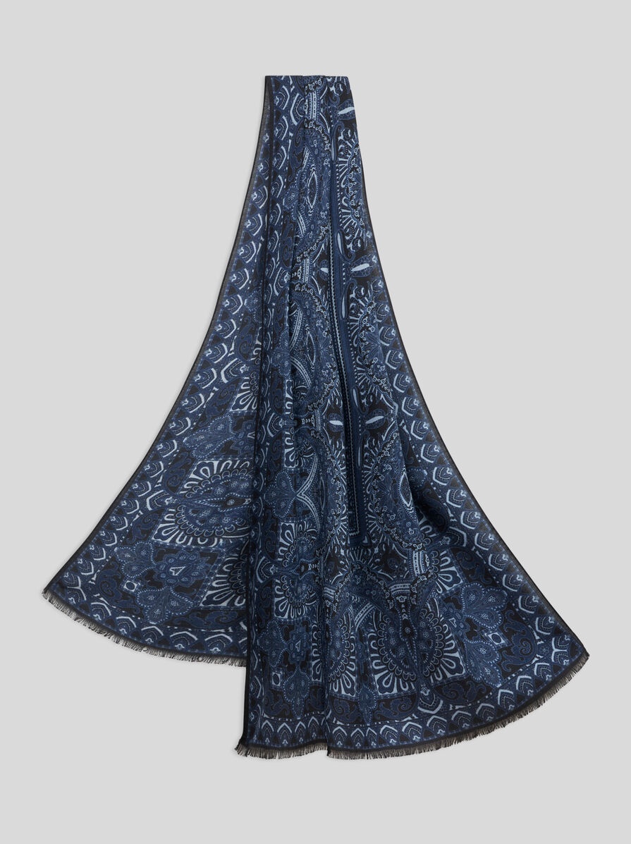 SCARF WITH SILK SCARF PATTERN - 1