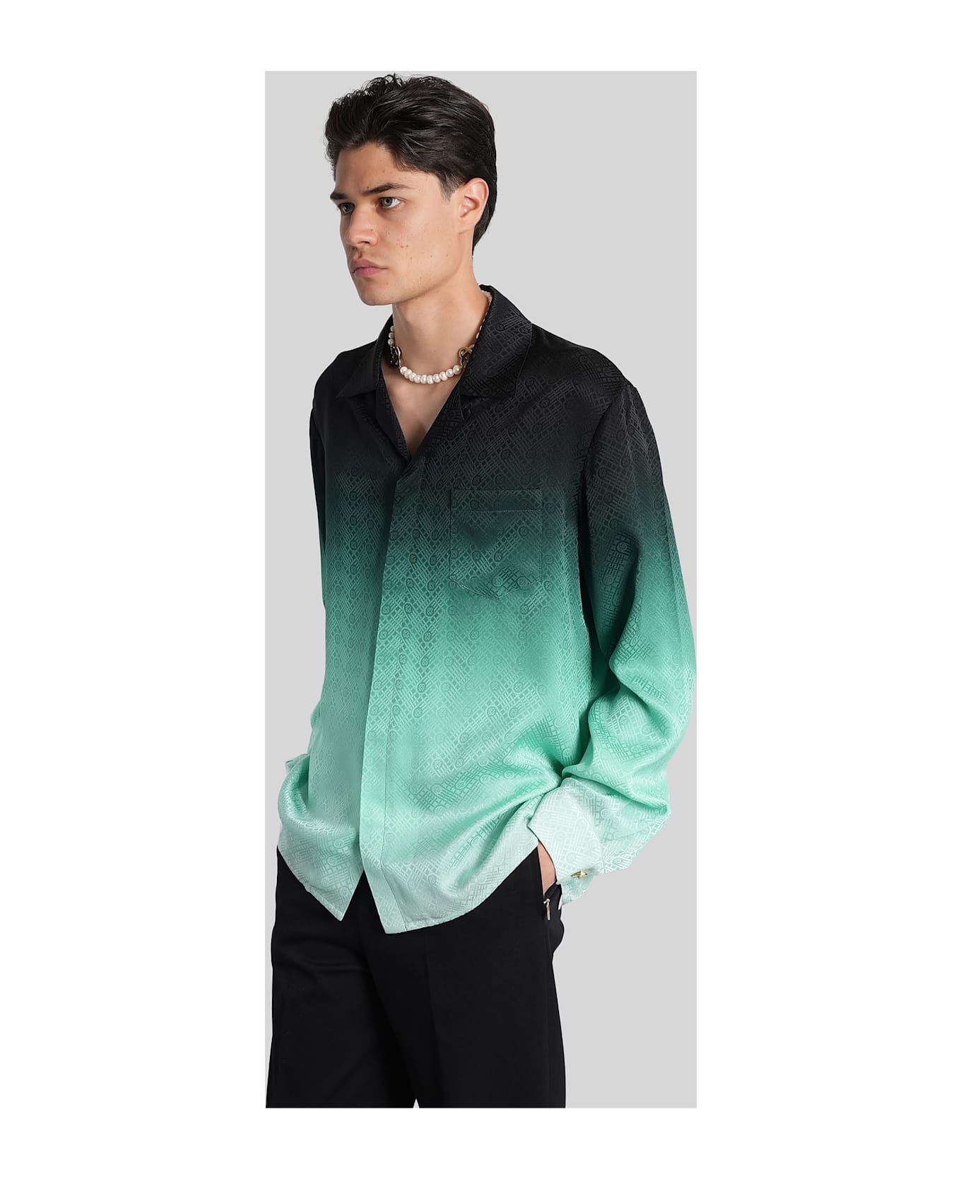 Shirt In Black Silk - 4