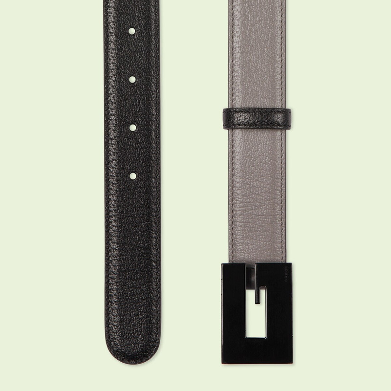 GUCCI Two-tone thin belt with Square G outlook