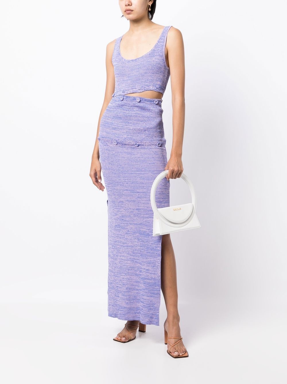 buttoned-panel knit dress - 2