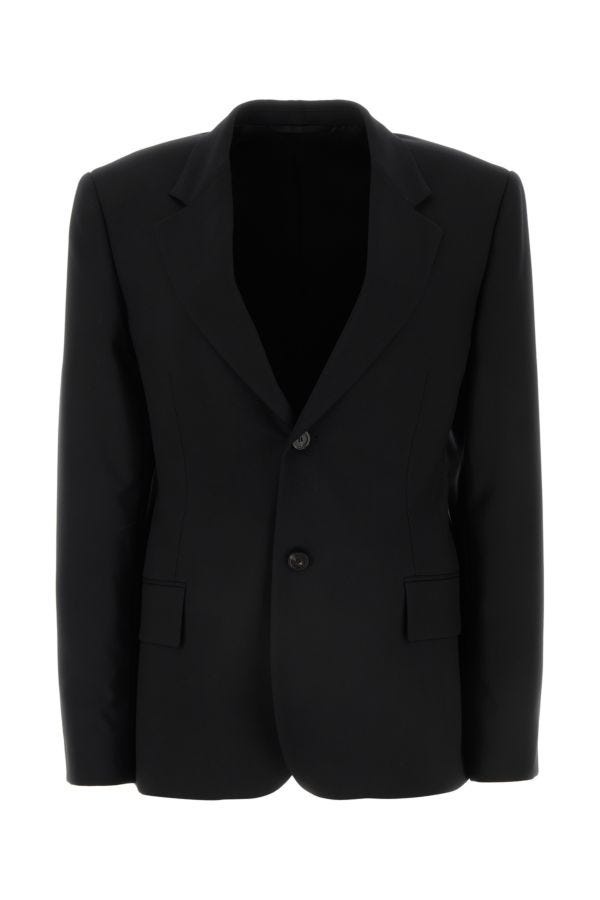 Balenciaga Woman Black Wool Blazer - 1