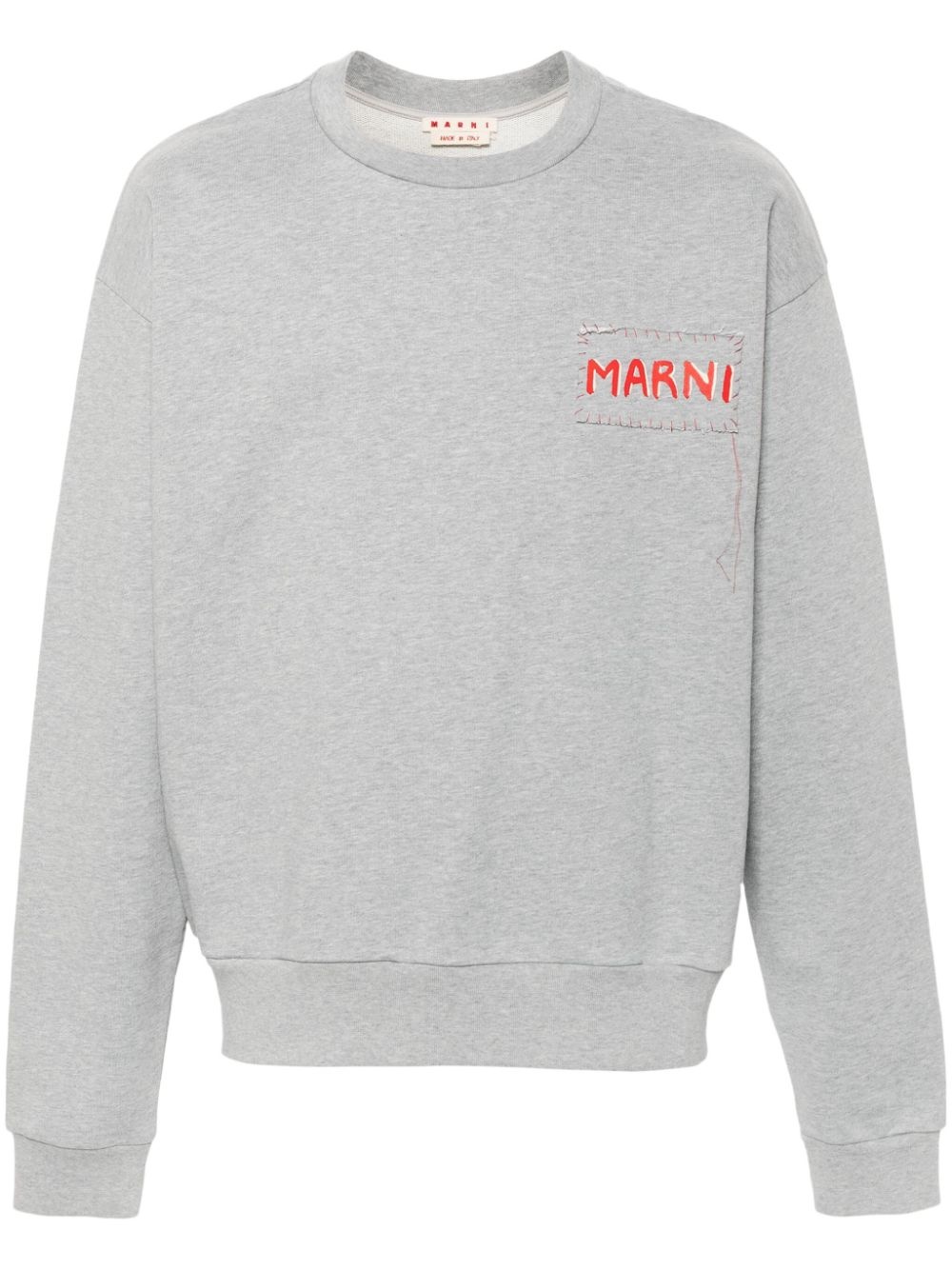 logo-print cotton sweatshirt - 1