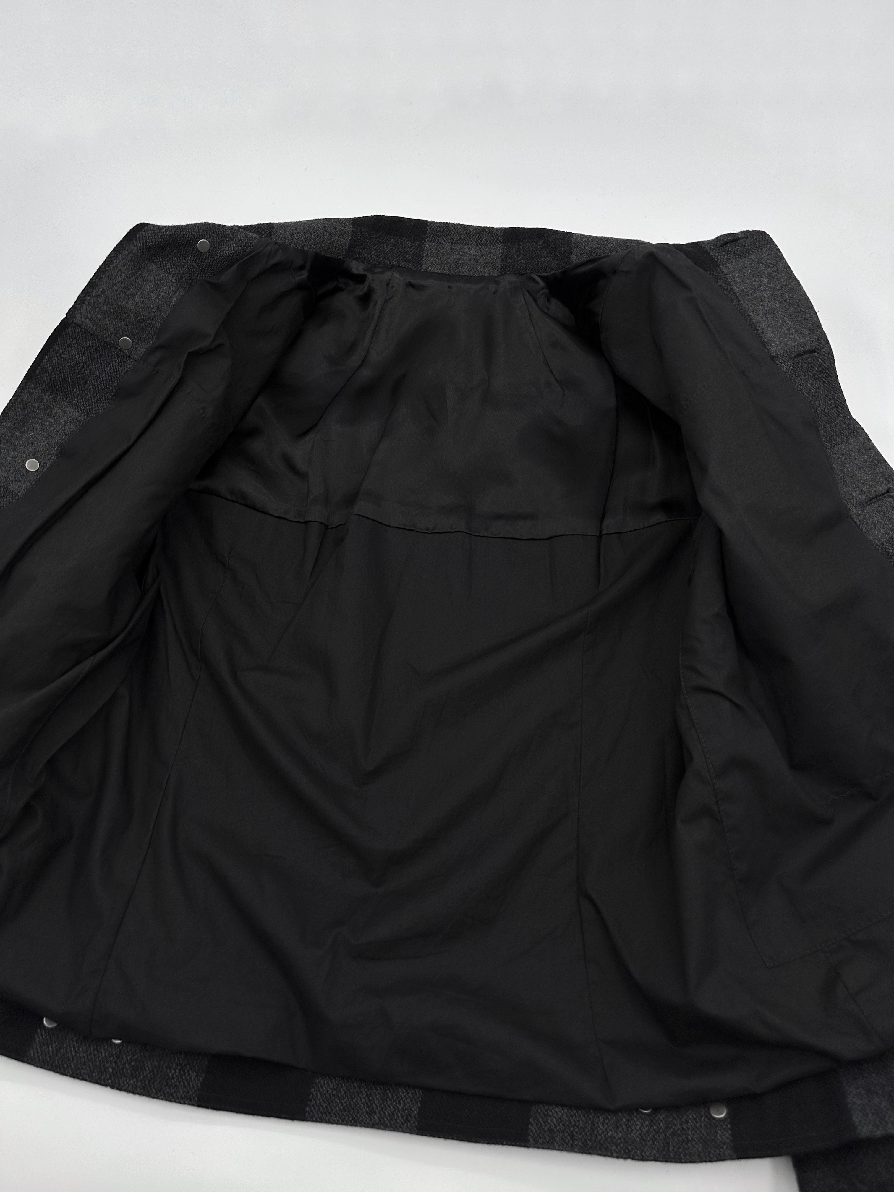 Rick Owens Fall 2016 Mainline Mastodon Checkered Plaid Wool Sample Colourway Workers Jacket 46 - 10