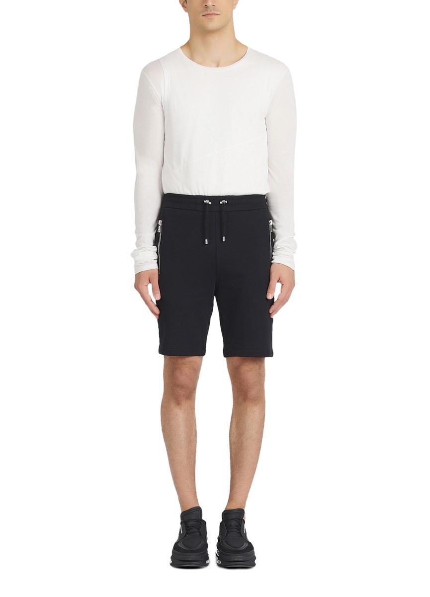 Cotton shorts with embossed Balmain logo - 2