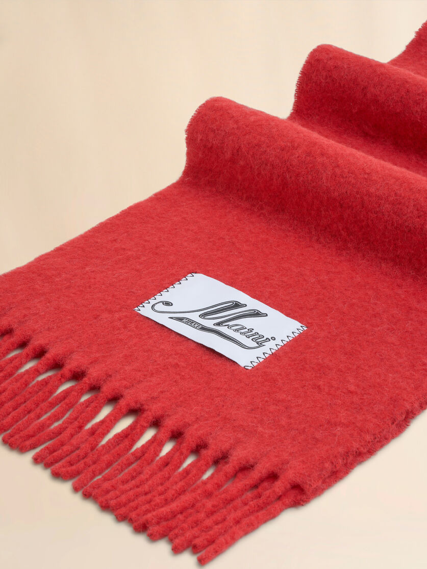 RED ALPACA SCARF - 3