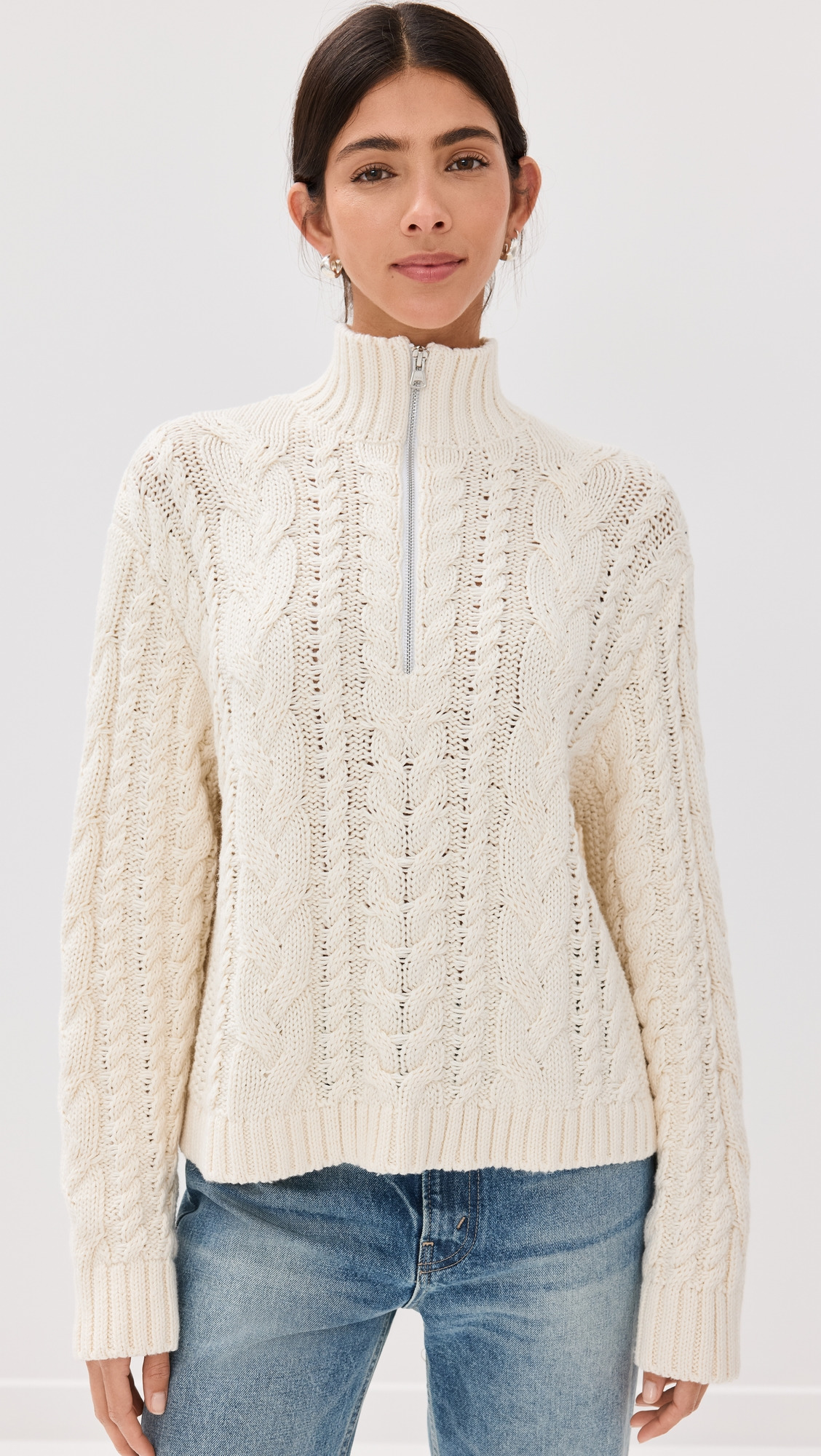 Cotton Cable Half Zip - 6
