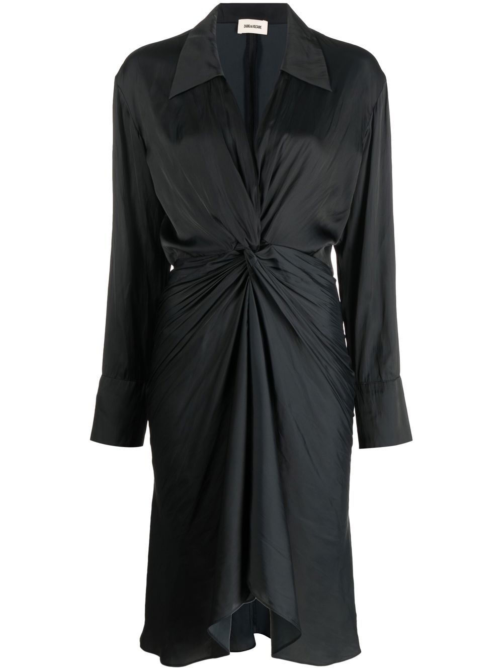 Rozo twisted V-neck midi dress - 1