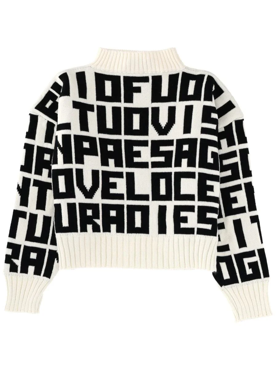 "Msgm X Caterina Frongia" Lettered Sweater - 1