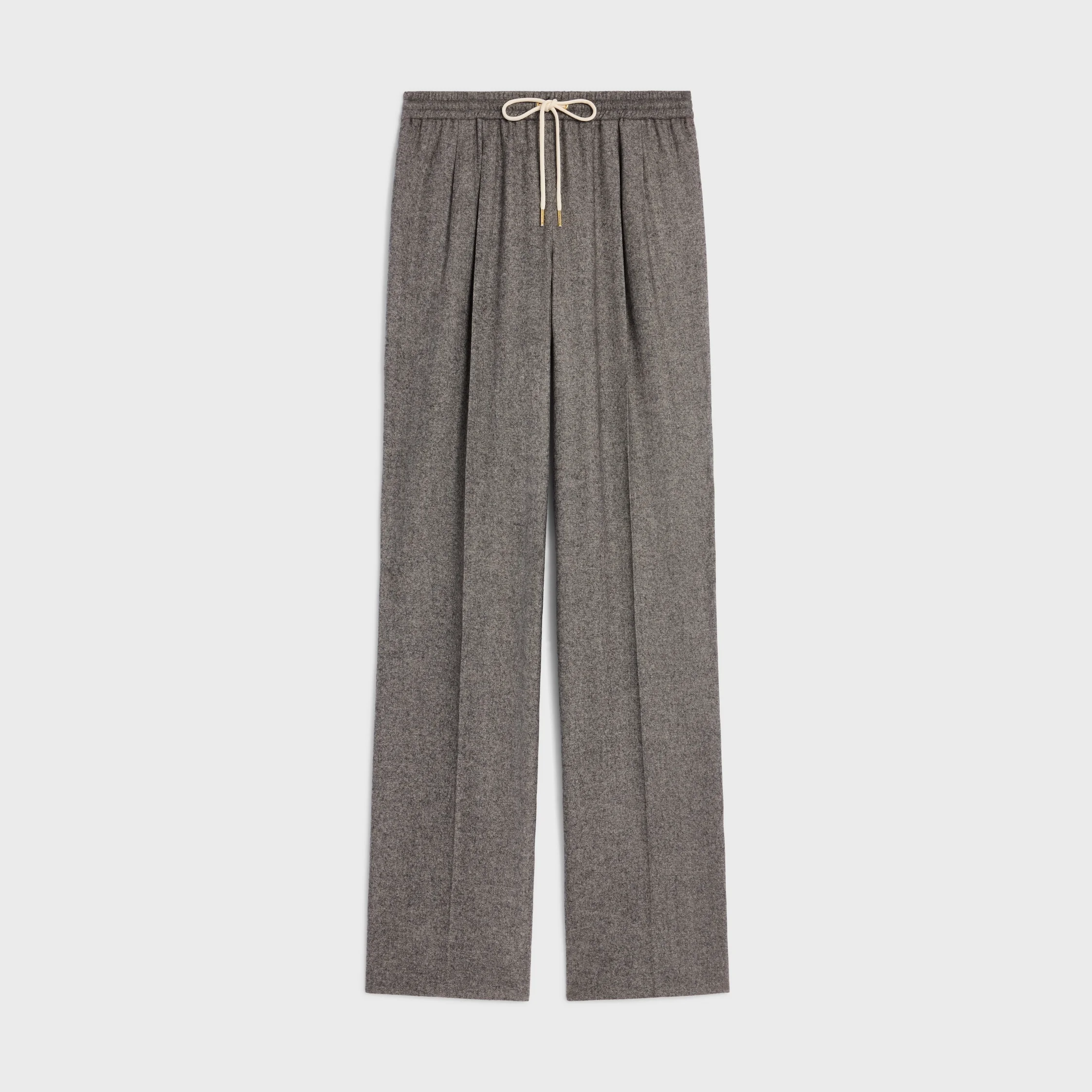 drawstring trousers IN cashmere flannel - 1