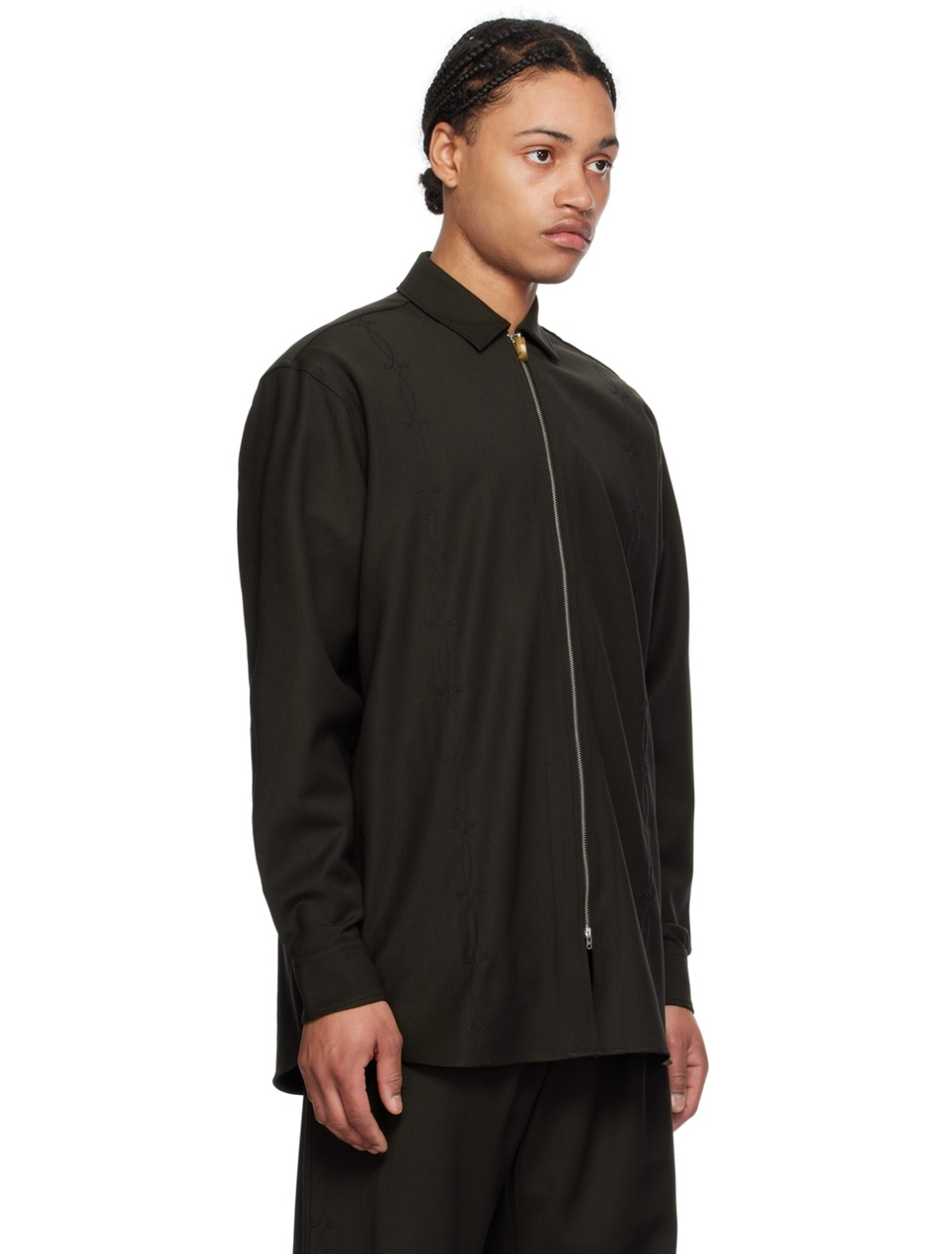 Brown Derry Long Sleeve Shirt - 2