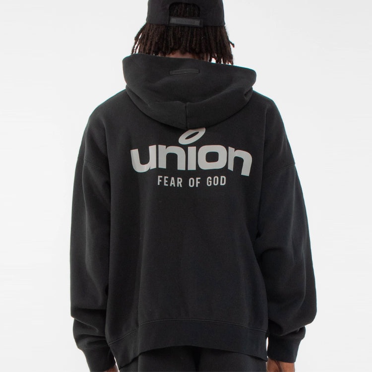 Fear of God Essentials FW21 Vintage Hoodie x Union LA 'Black' FOG-FW21-096 - 6