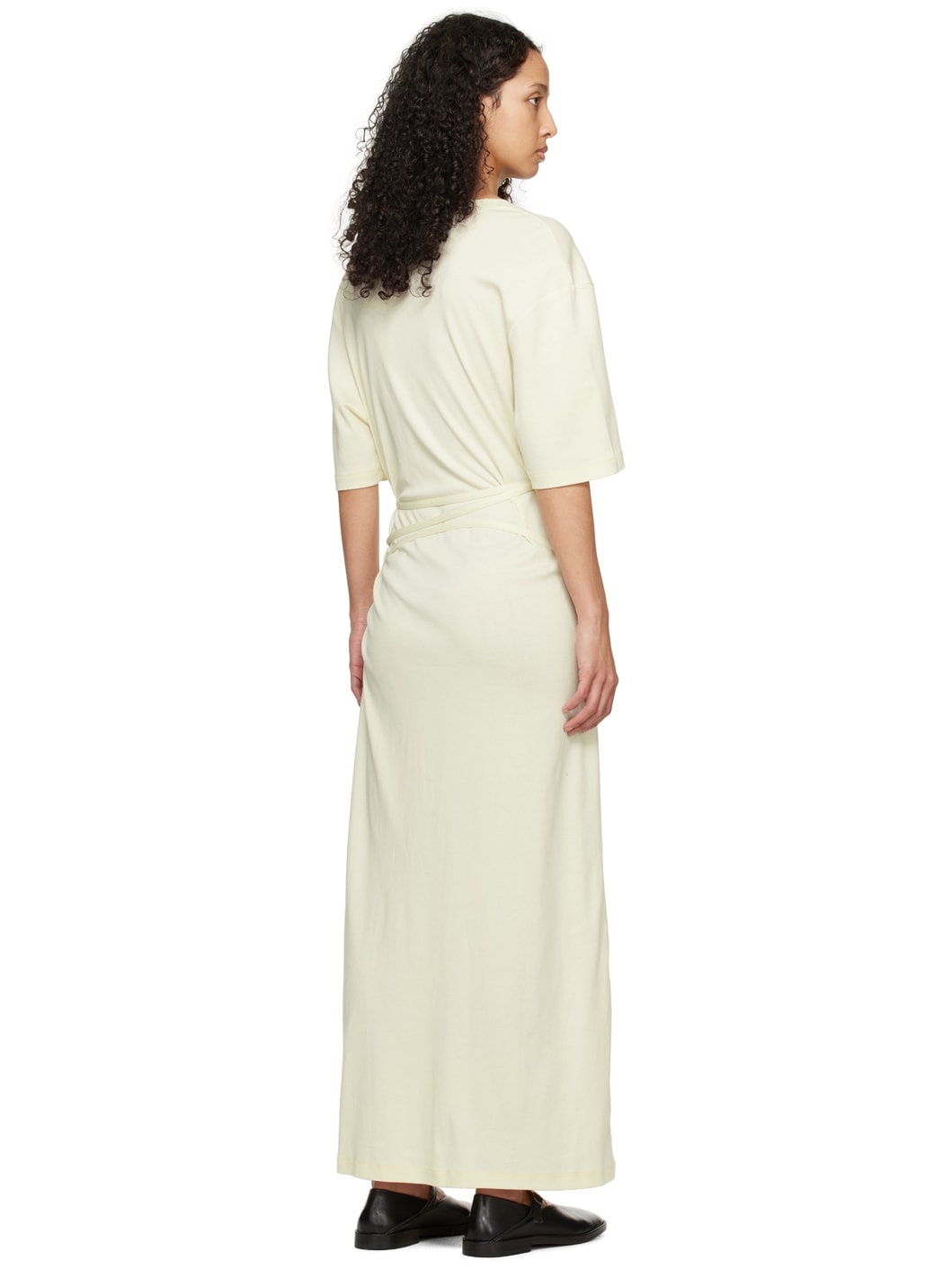 Yellow Belted Midi Dress - 3