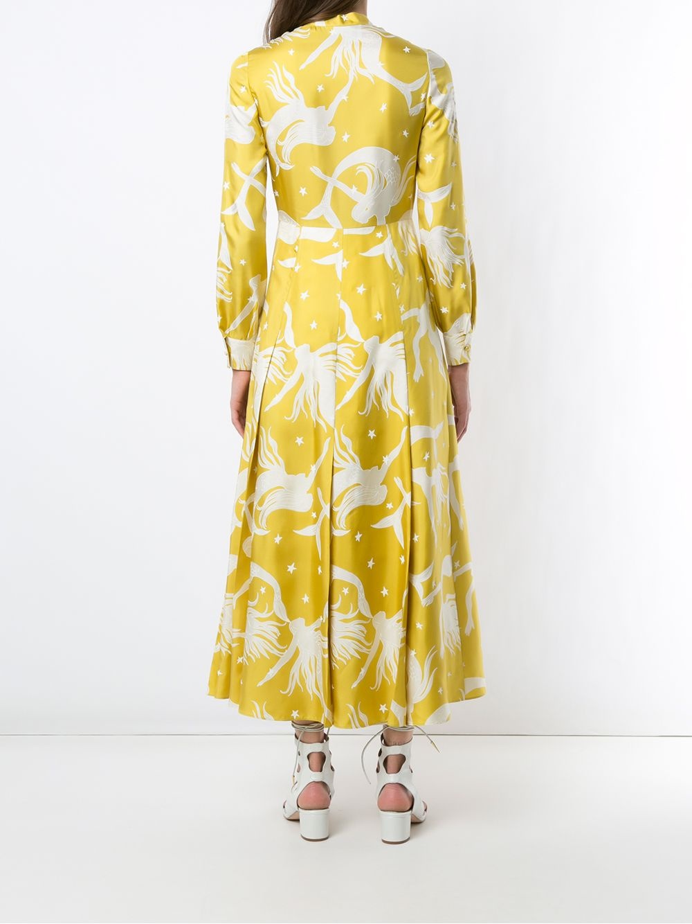 printed silk twill dress - 4