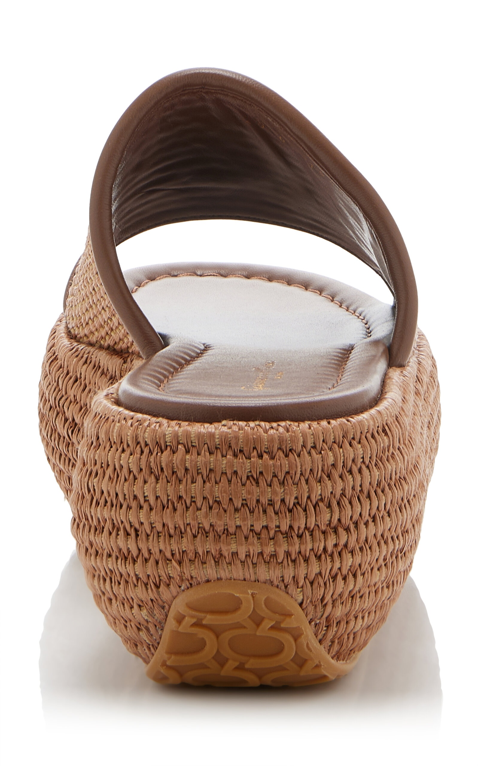 Marbella Woven Raffia Platform Sandals tan - 5