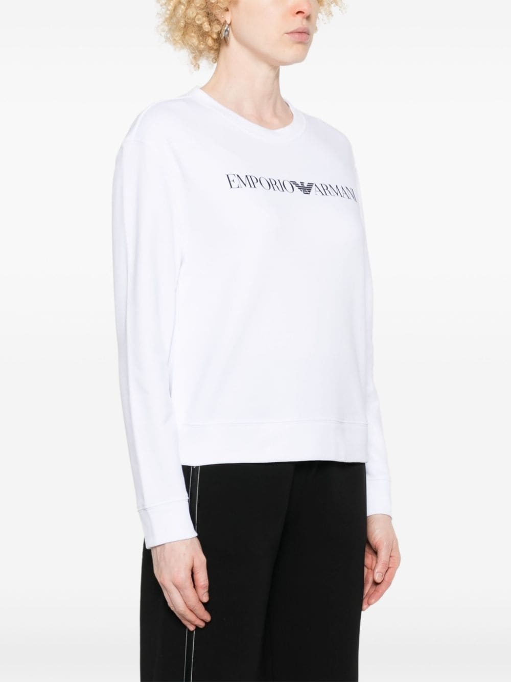 logo-print organic-cotton sweatshirt - 3