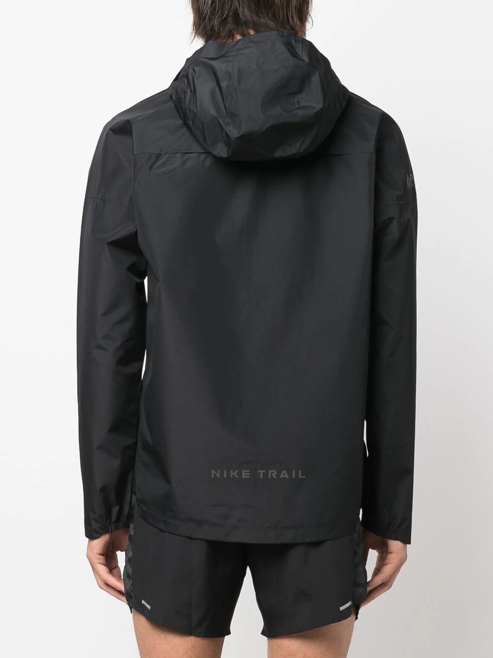 logo-print zip-up windbraker - 4