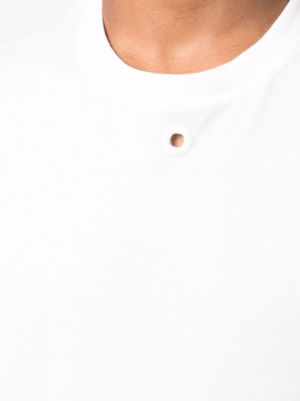 eyelet embroidery cotton T-shirt - 5