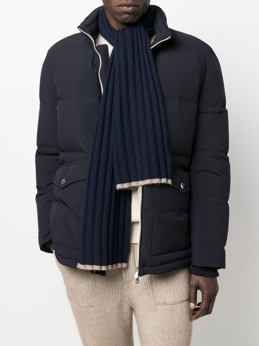 ribbed cashmere scarf - 2