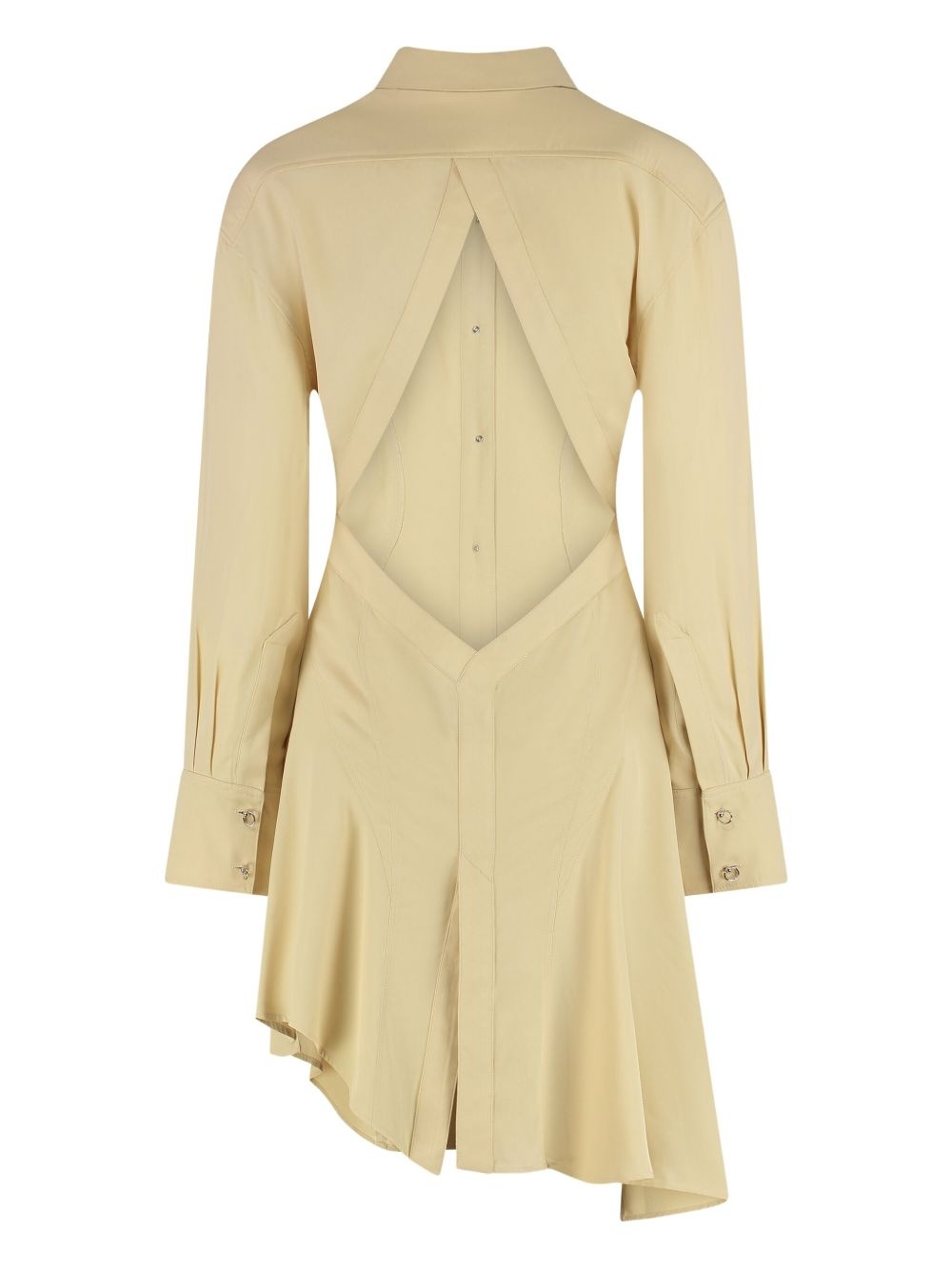 asymmetric-hem buttoned dress - 2
