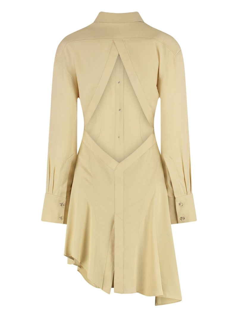 MUGLER asymmetric-hem buttoned dress outlook