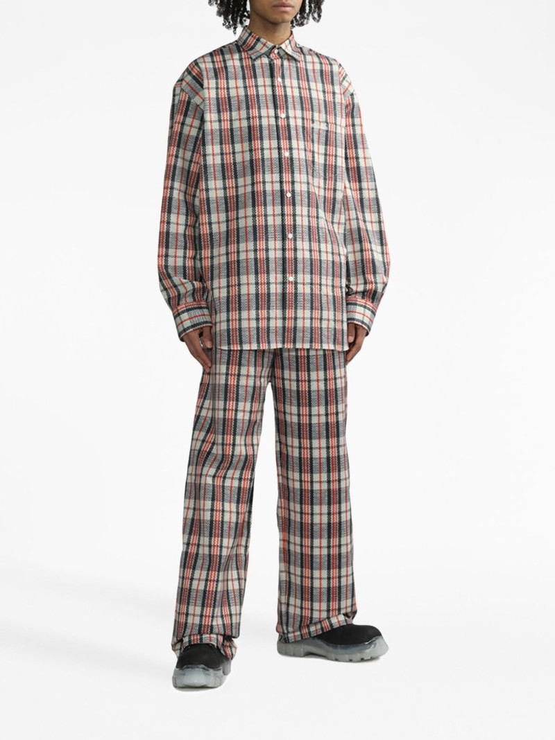 VETEMENTS plaid-checked cotton shirt outlook