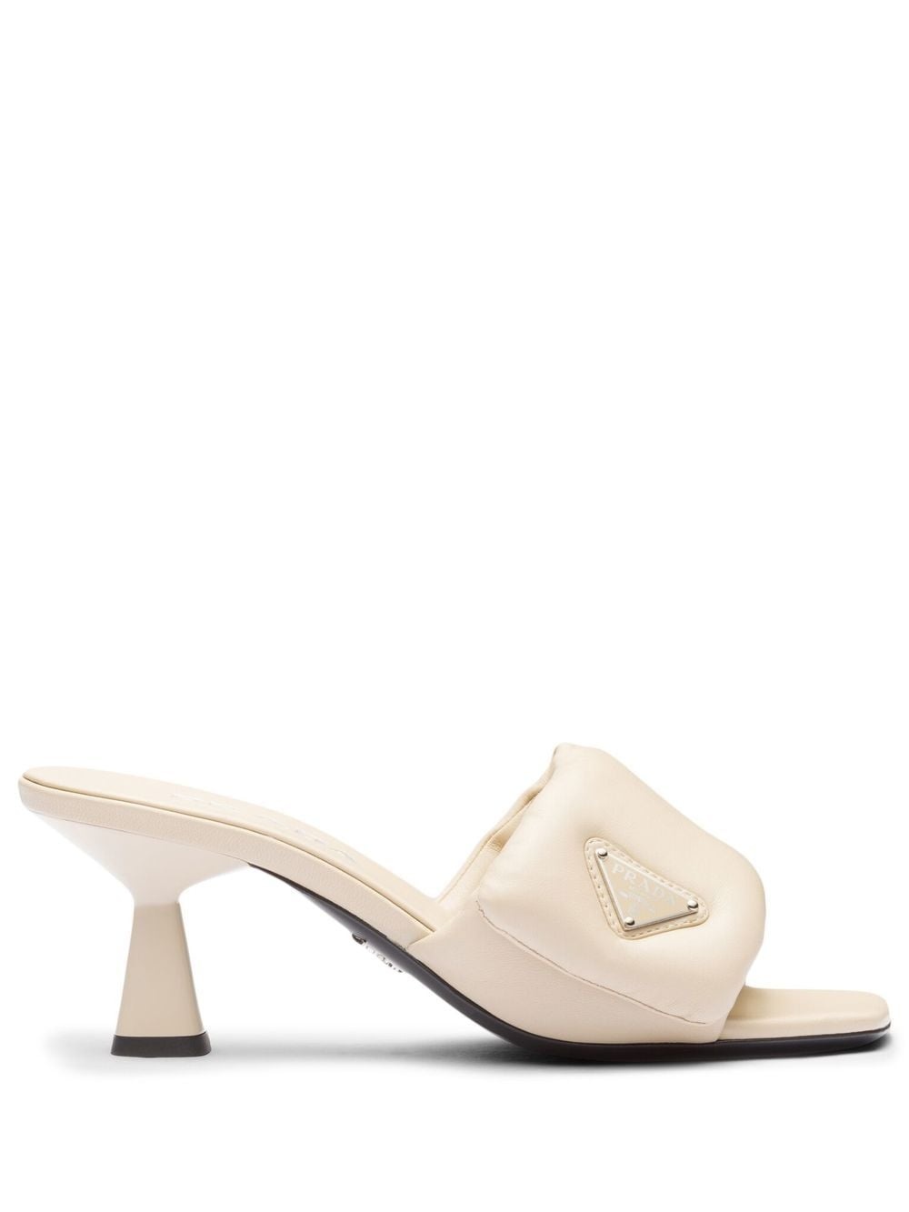 logo-plaque padded mules - 1