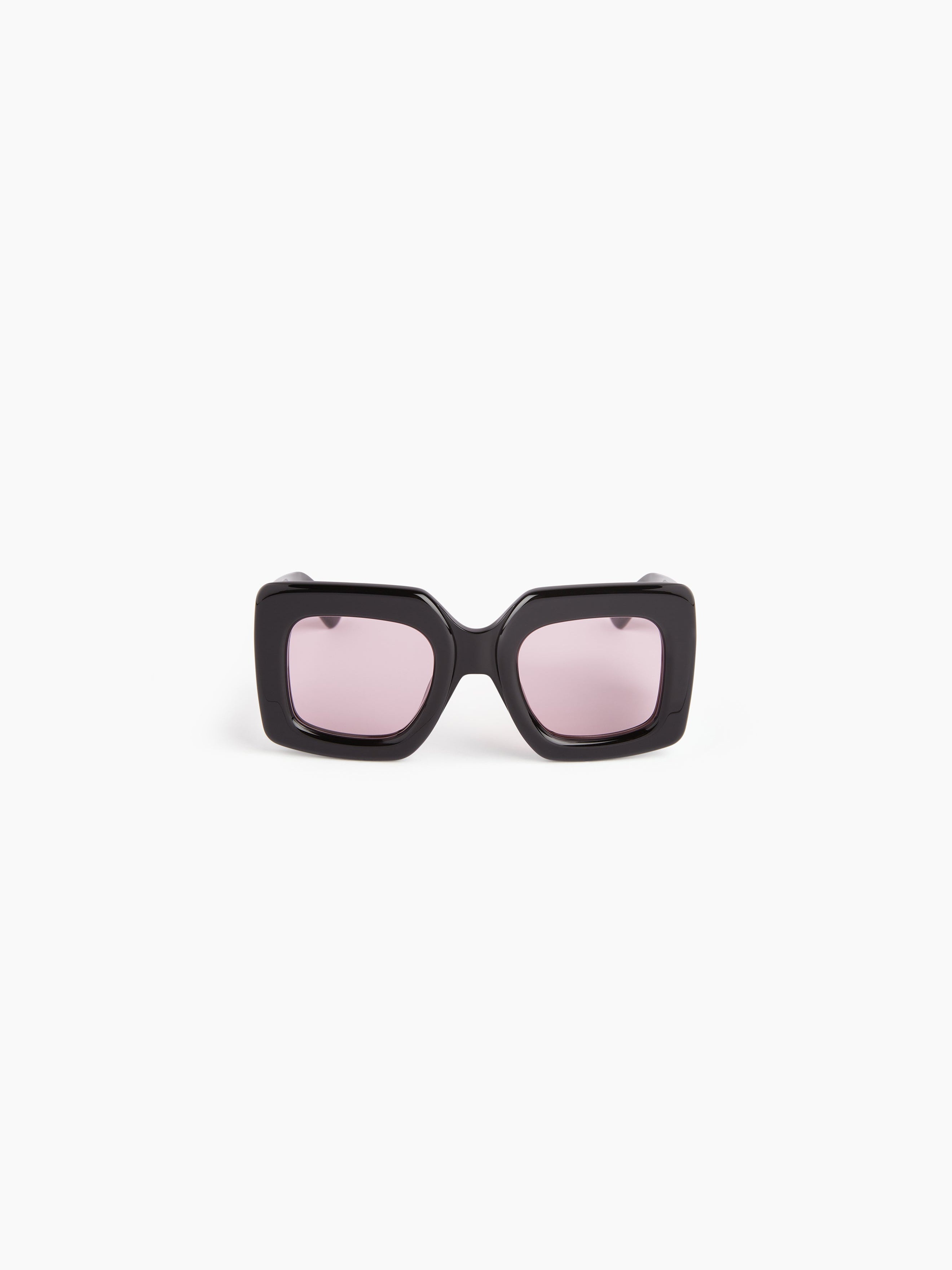 Precious square shiny black Sunglasses - 1