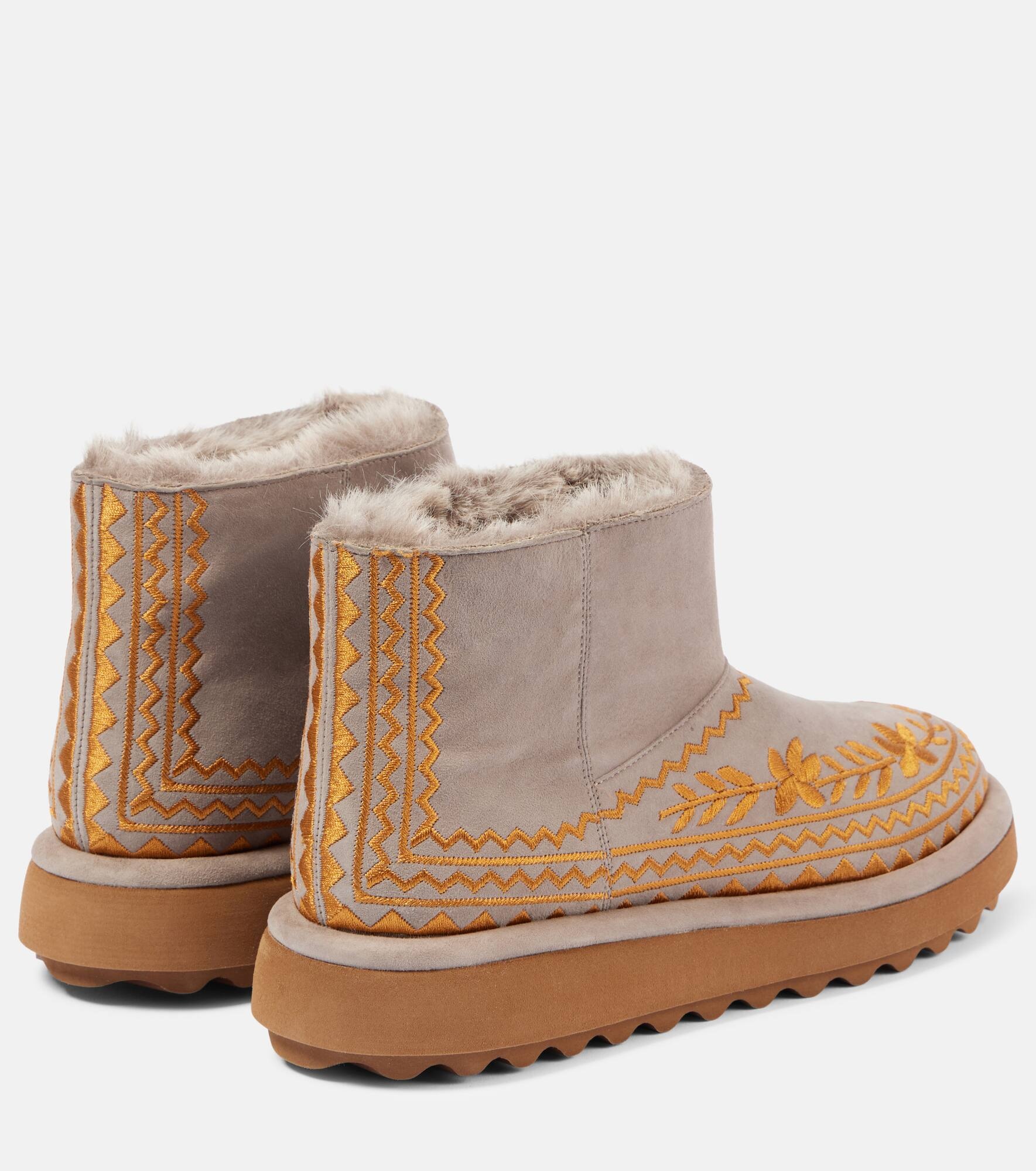 Zarina shearling-lined suede snow boots - 2
