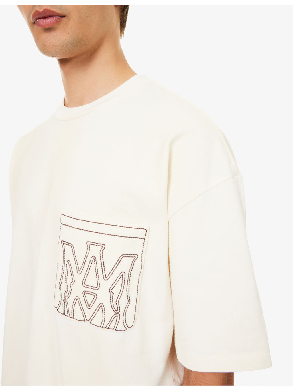 Oversized Patch-Pocket Cotton T-Shirt - 5