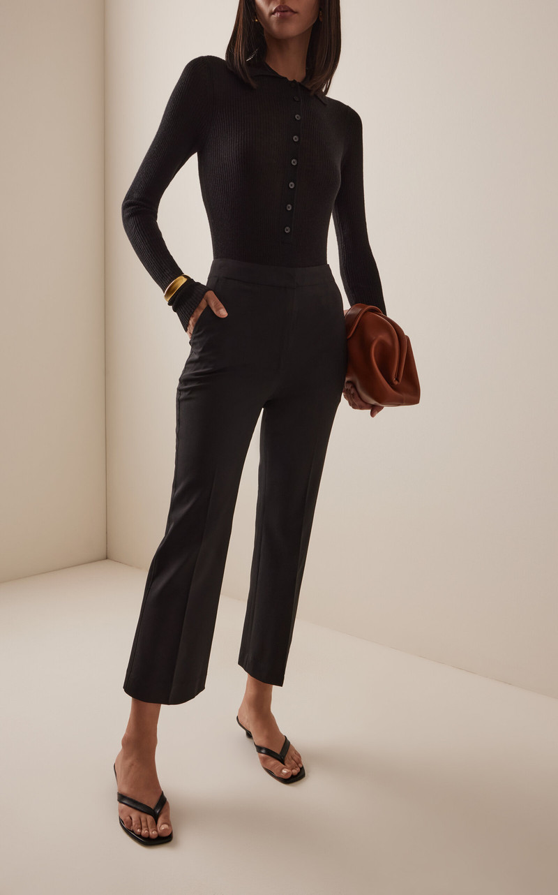 CO Wool Cropped Cigarette Trousers black outlook