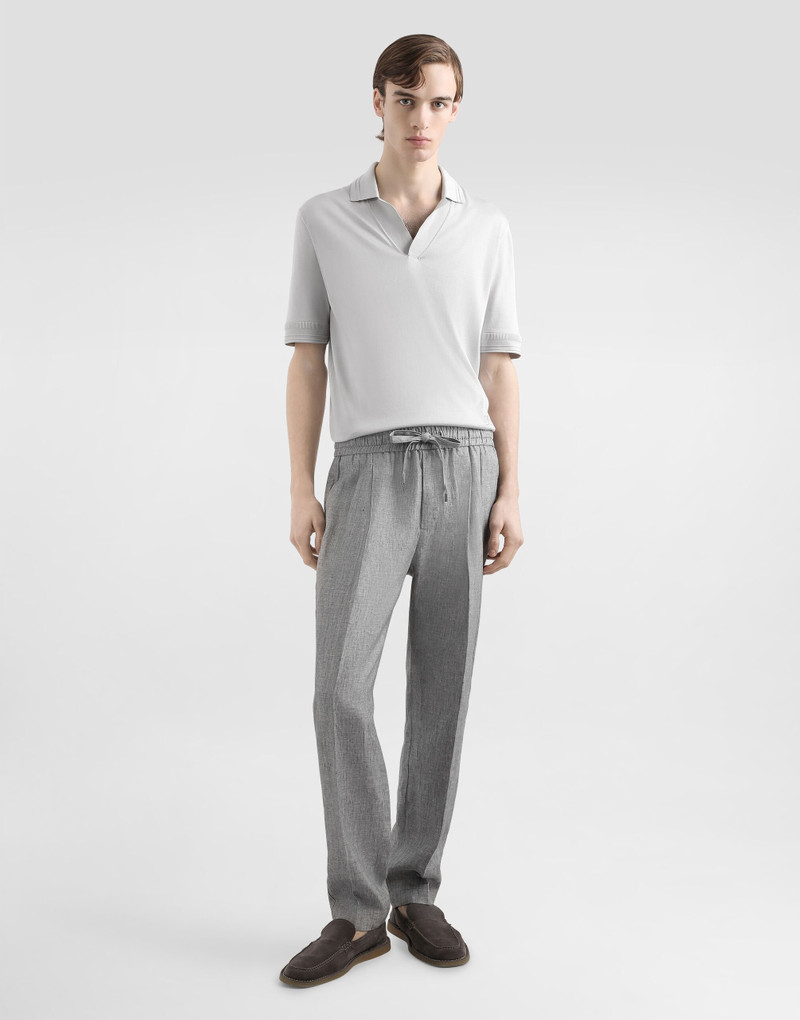 Dolce & Gabbana Satin silk polo shirt outlook