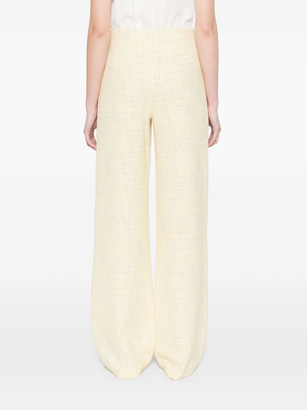 tweed straight-leg trousers - 4