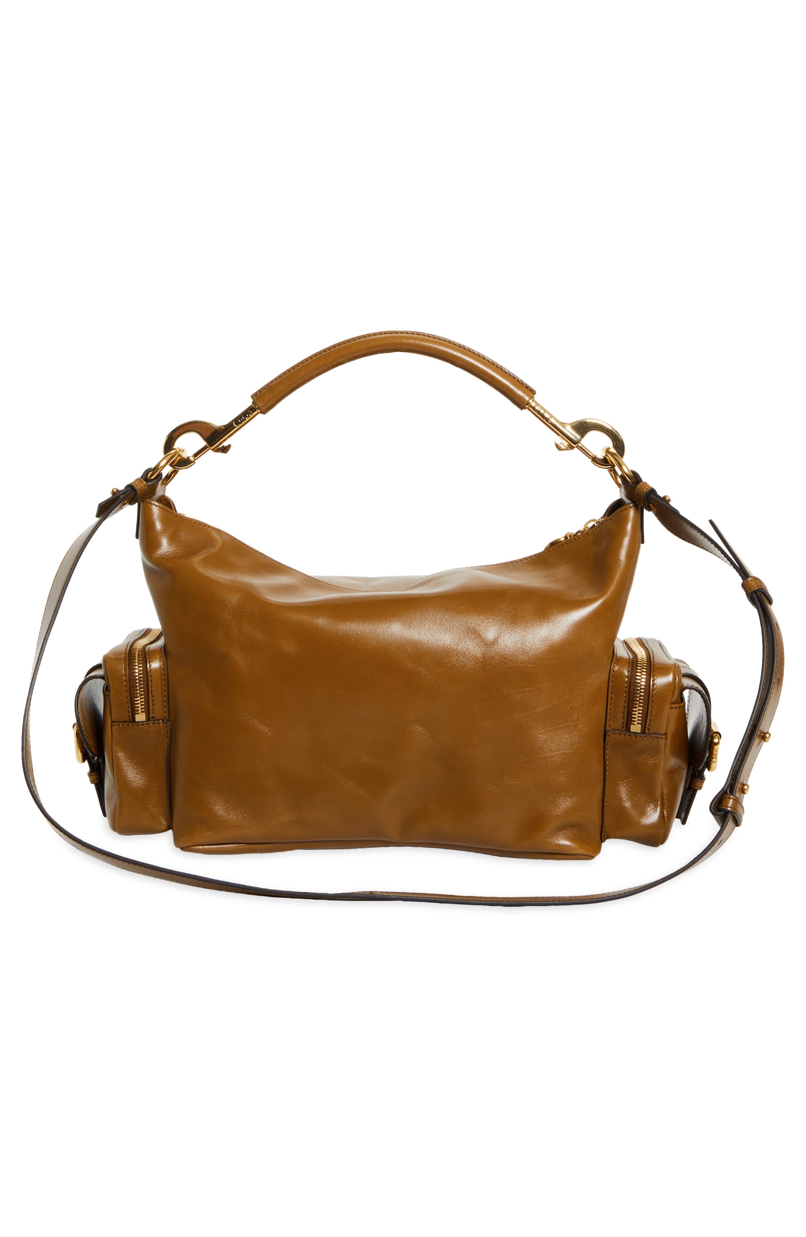 Chloé Camera Leather Top Handle Bag in Dark Khaki at Nordstrom - 5