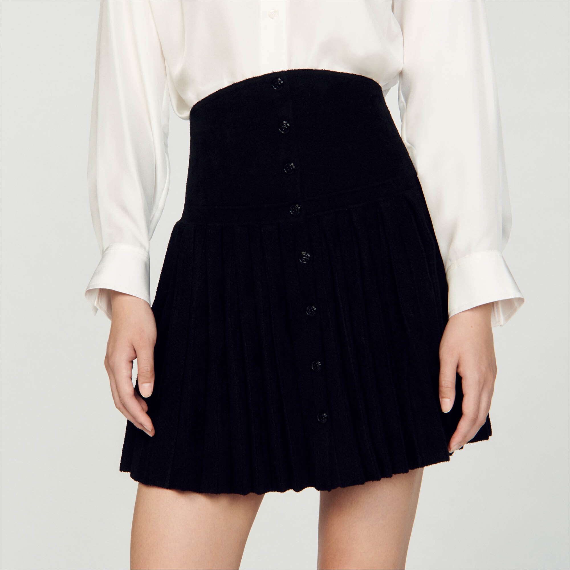 SHORT VELVET KNIT SKIRT - 4