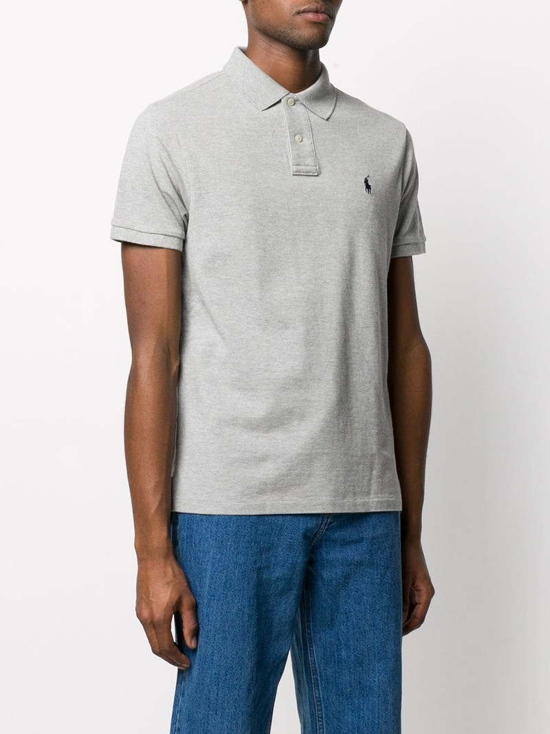 short sleeve embroidered logo polo shirt 3