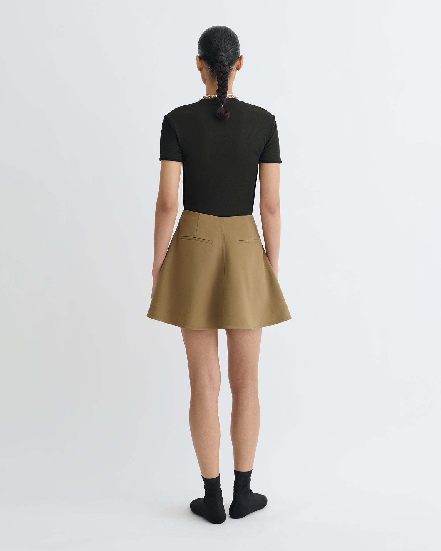 Tailored A-Line Mini Skirt - 3