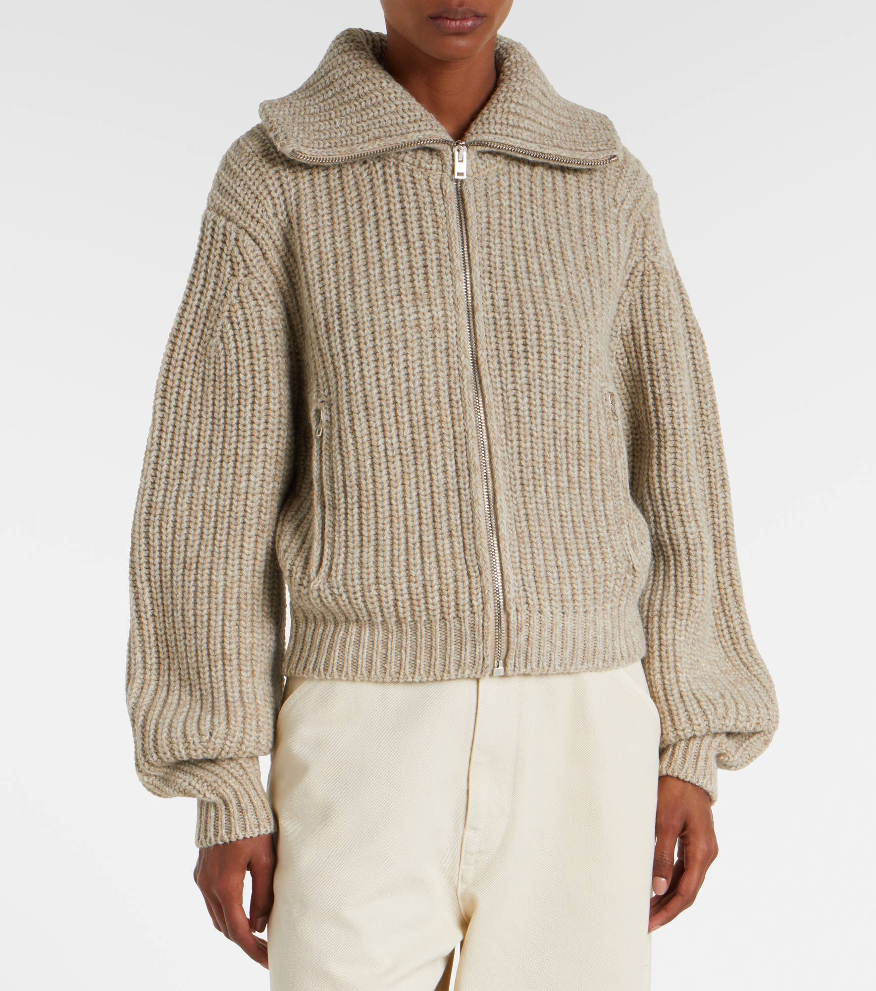 Ribbed-knit alpaca and yak wool cardigan - 7