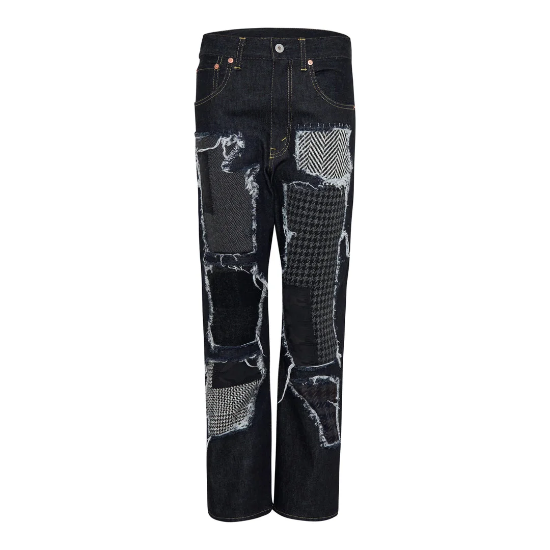 Patchwork Slim Jeans - 1