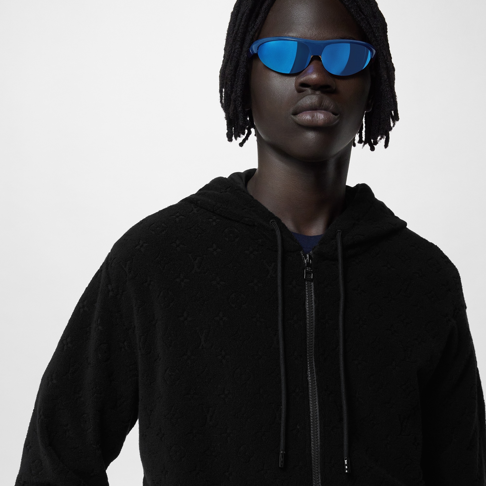 Monogram French Terry Zip-Through Hoodie - 4
