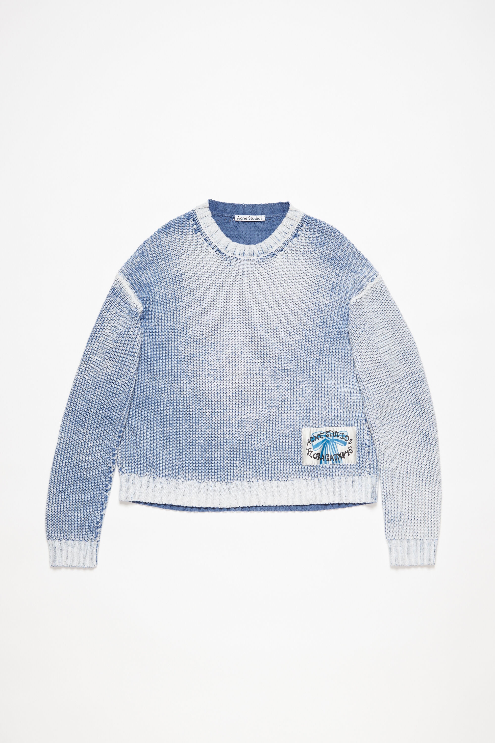 Crew neck jumper - Old blue/white - 1