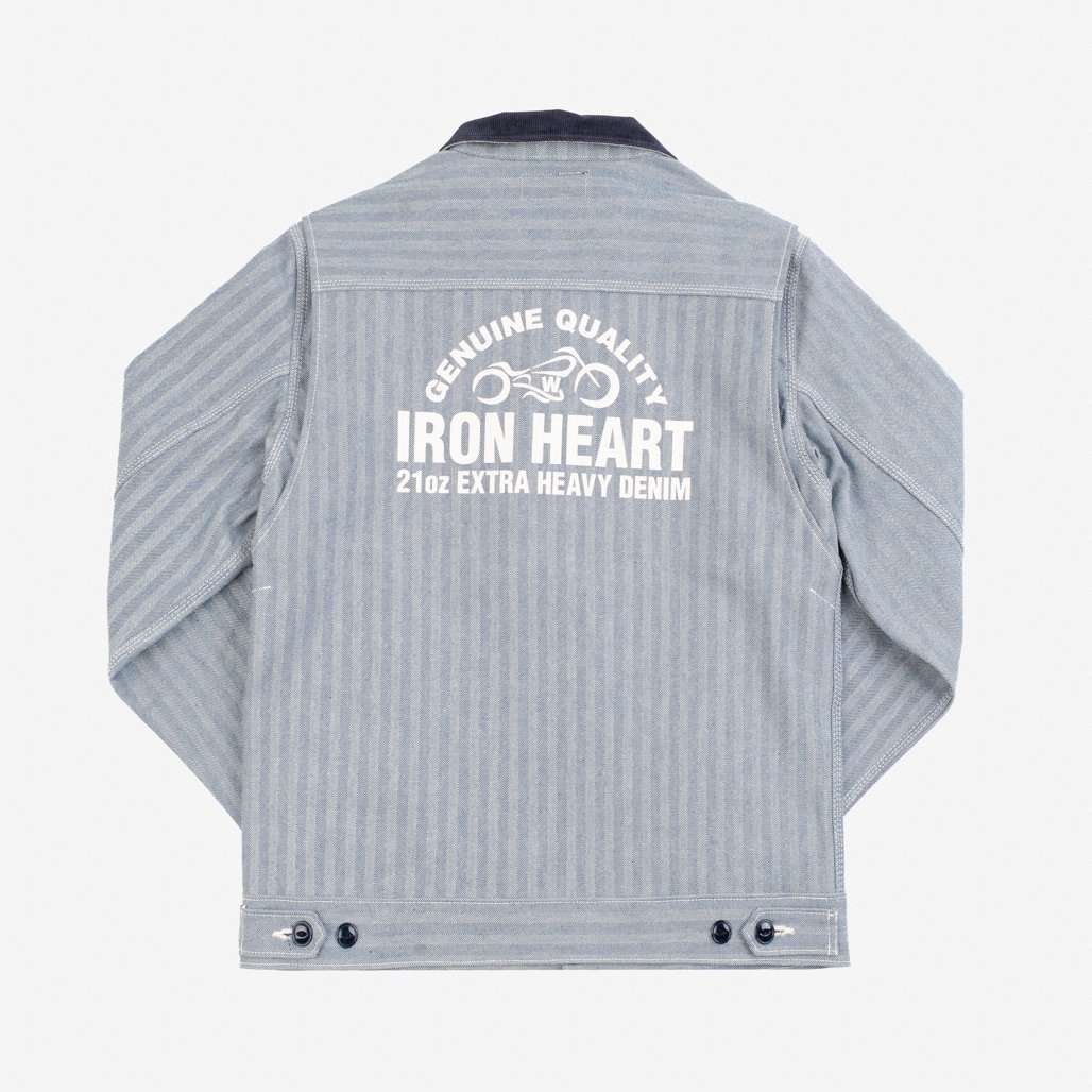 IHJ-119-BLU 14oz Heavy Herringbone Work Jacket - Blue - 6