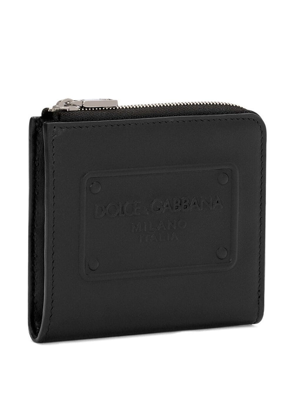 logo-debossed zip-around wallet - 3