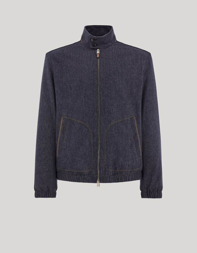 CARAMEL MIXED-MATERIAL ULTRALIGHT SUEDE BOMBER JACKET WITH KNIT INSERTS 204