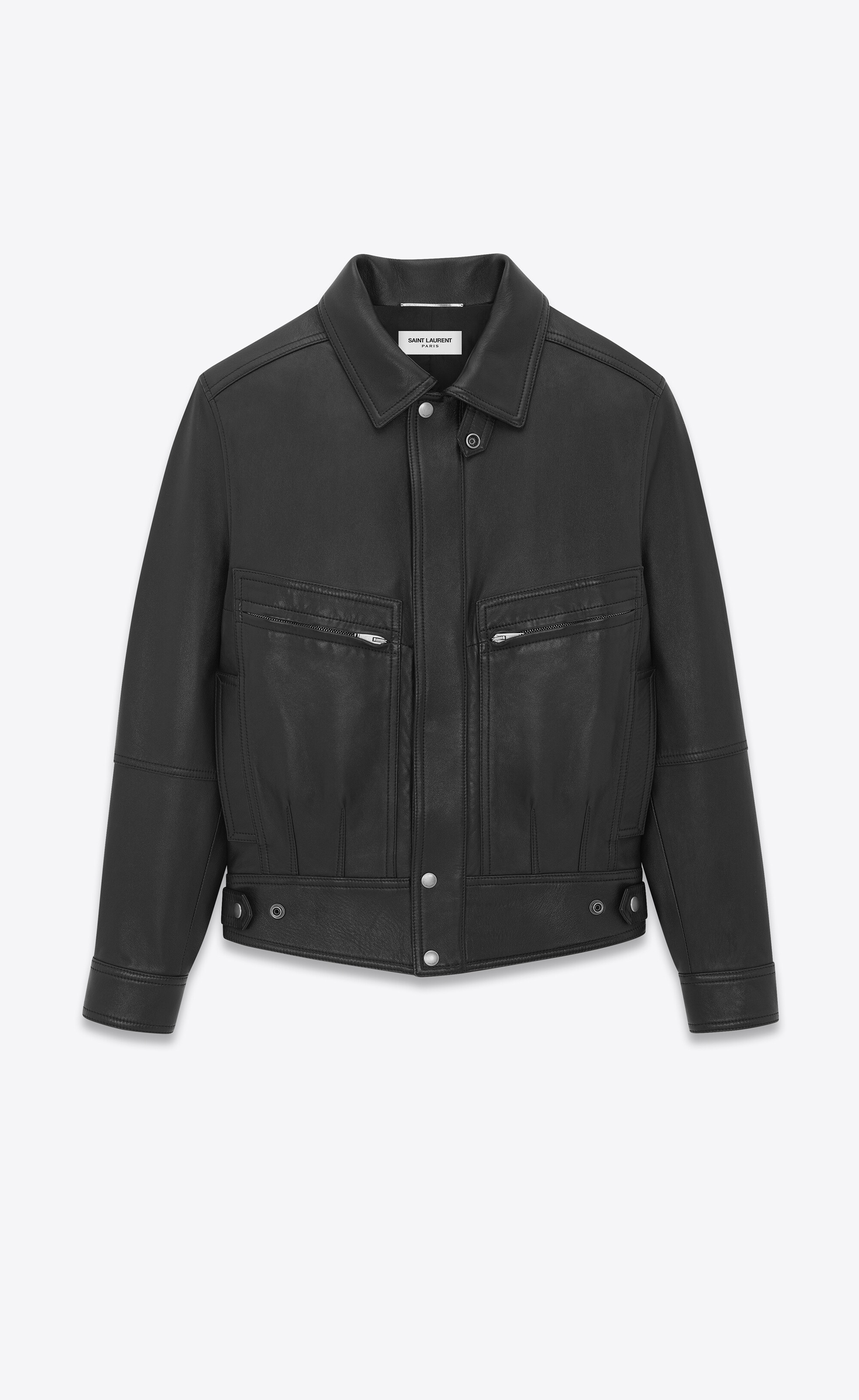 SAINT LAURENT jacket in drummed lambskin | REVERSIBLE