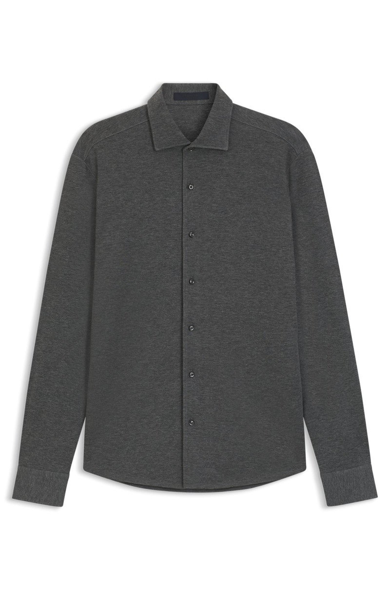 BECKHAM X BOSS SLIM-FIT SHIRT IN COTTON JERSEY 1