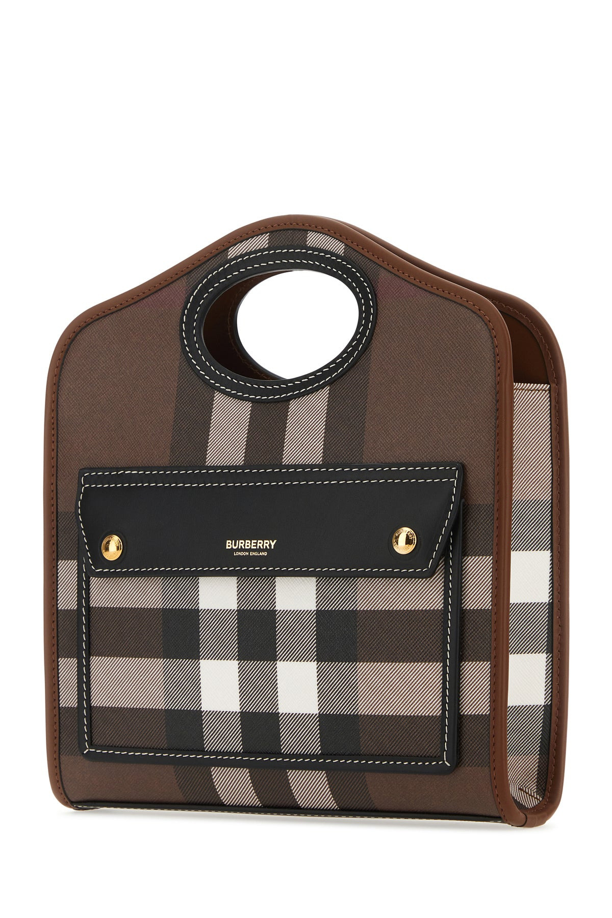 Printed e-canvas and leather mini Pocket Bag handbag - 2