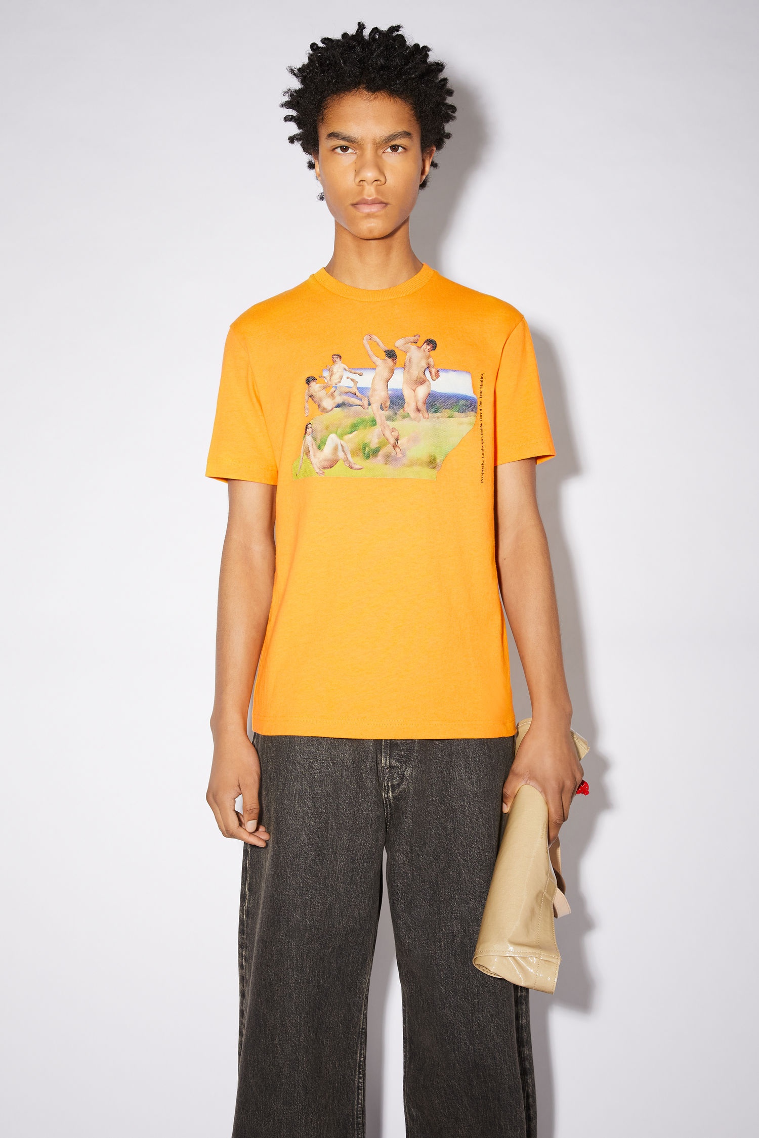 High neck t-shirt - Peach orange - 2