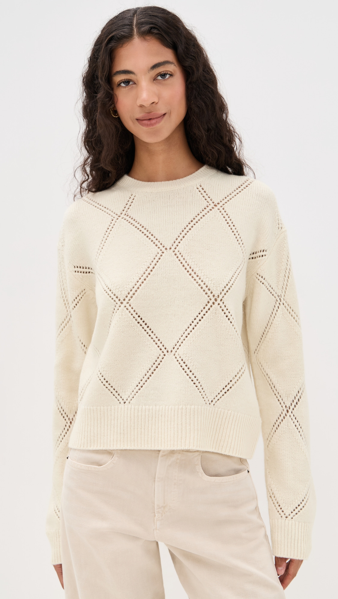 Textured Argyle Sweater - 6