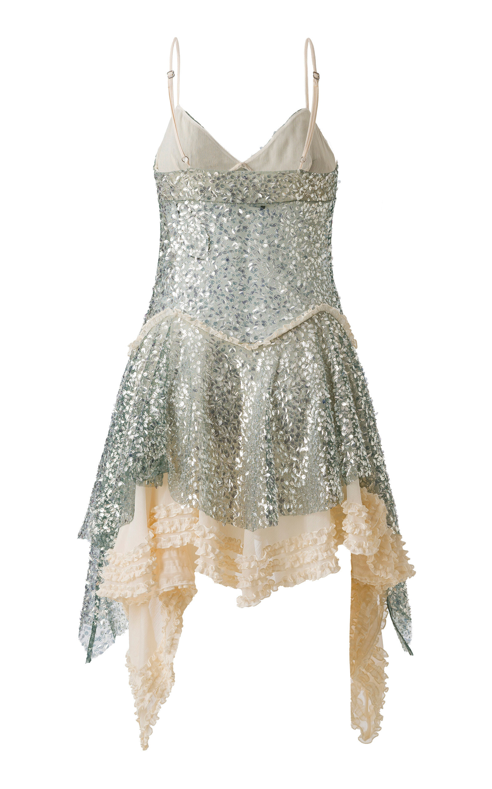 Miley Ruffled Sequined Mini Dress green - 4