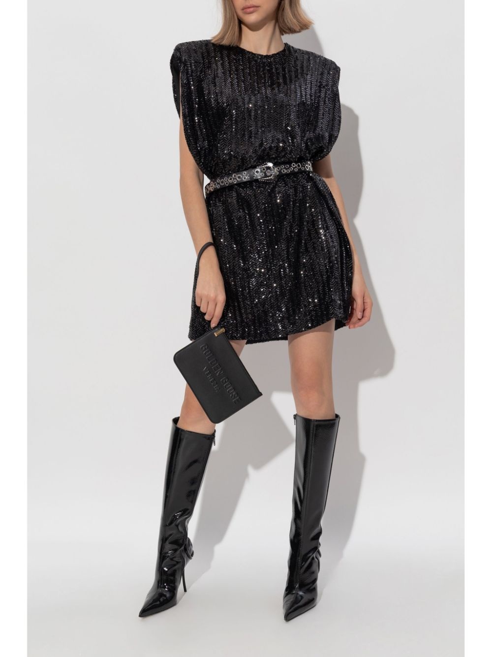 sequinned mini dress - 2